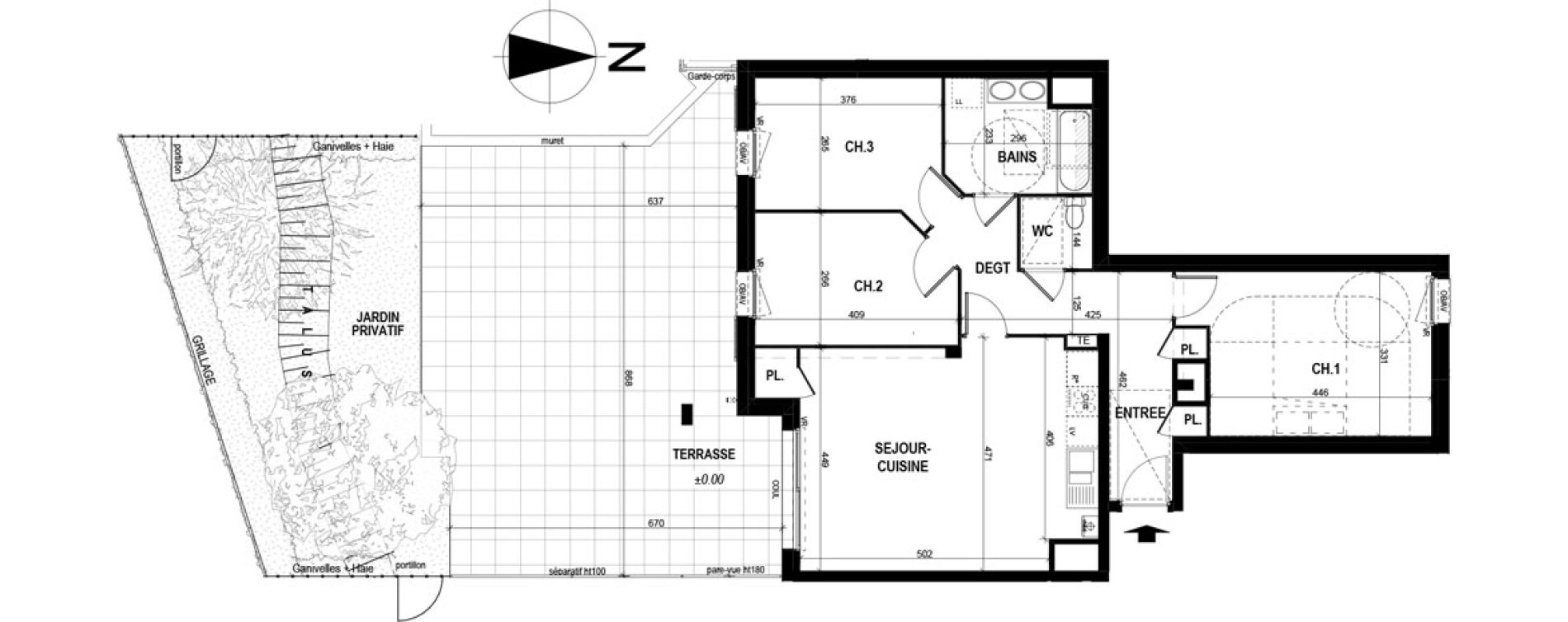 Appartement T4 de 84,62 m2 &agrave; Saint-Erblon Centre