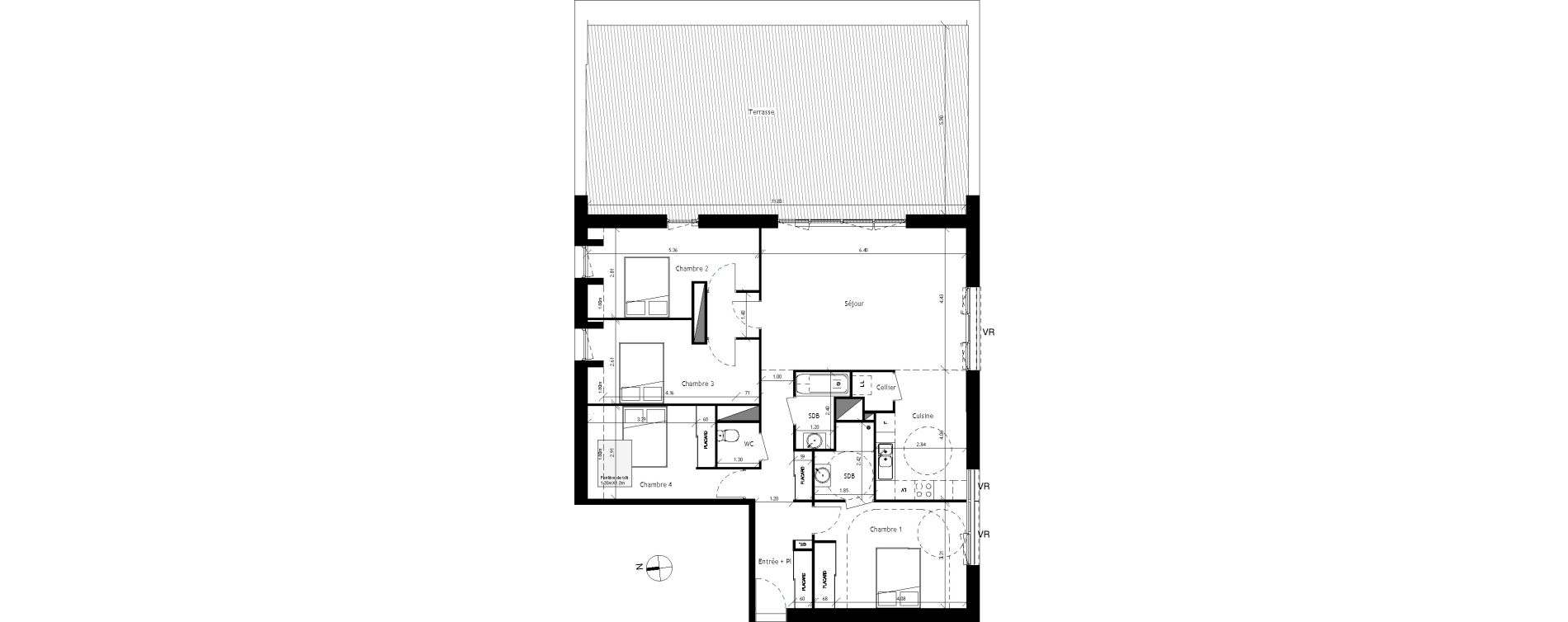 Appartement T5 de 113,42 m2 &agrave; Saint-Erblon Les leuzi&egrave;res