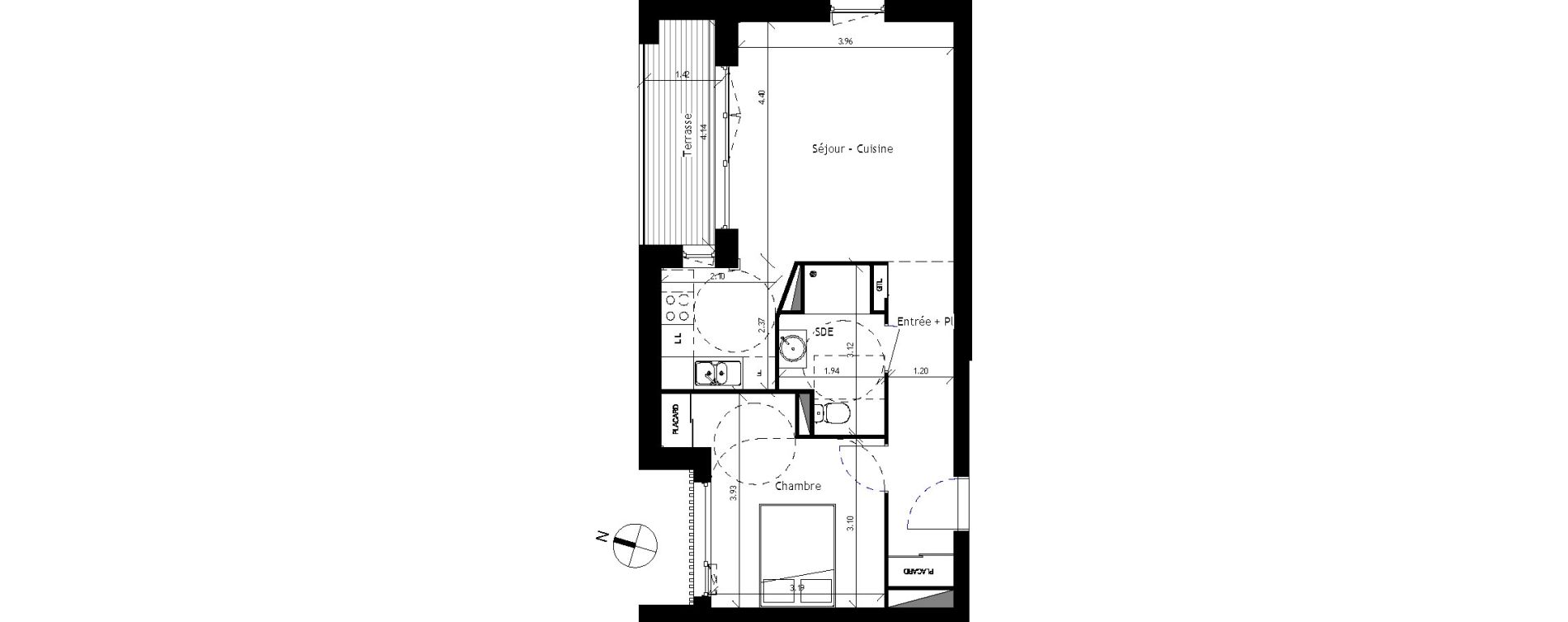 Appartement T2 de 46,75 m2 &agrave; Saint-Erblon Les leuzi&egrave;res