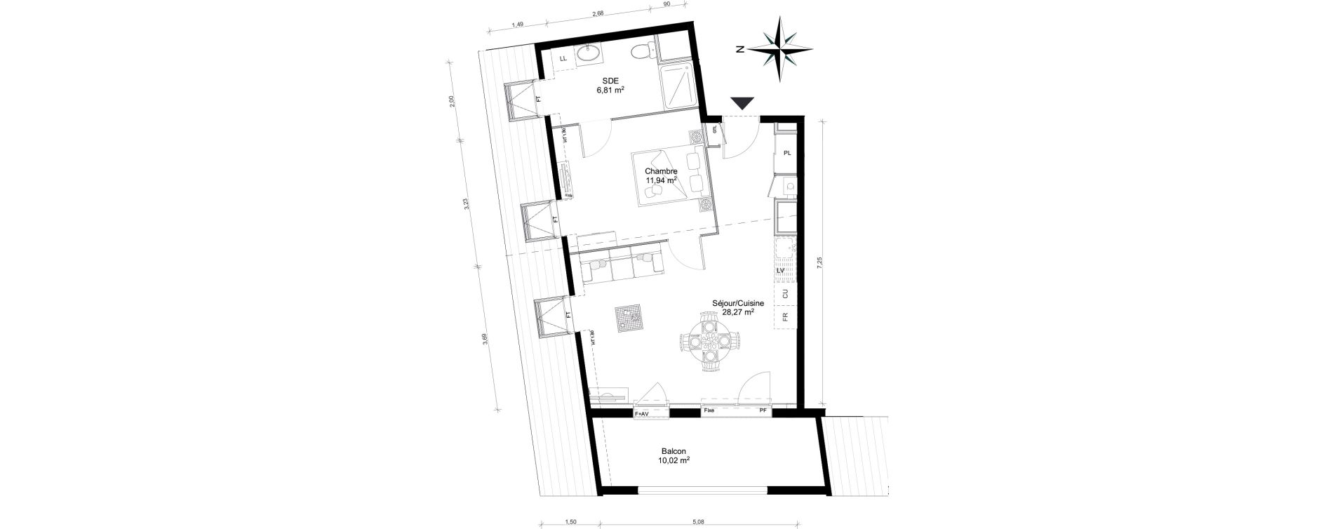 Appartement T2 de 47,02 m2 &agrave; Saint-Erblon Centre