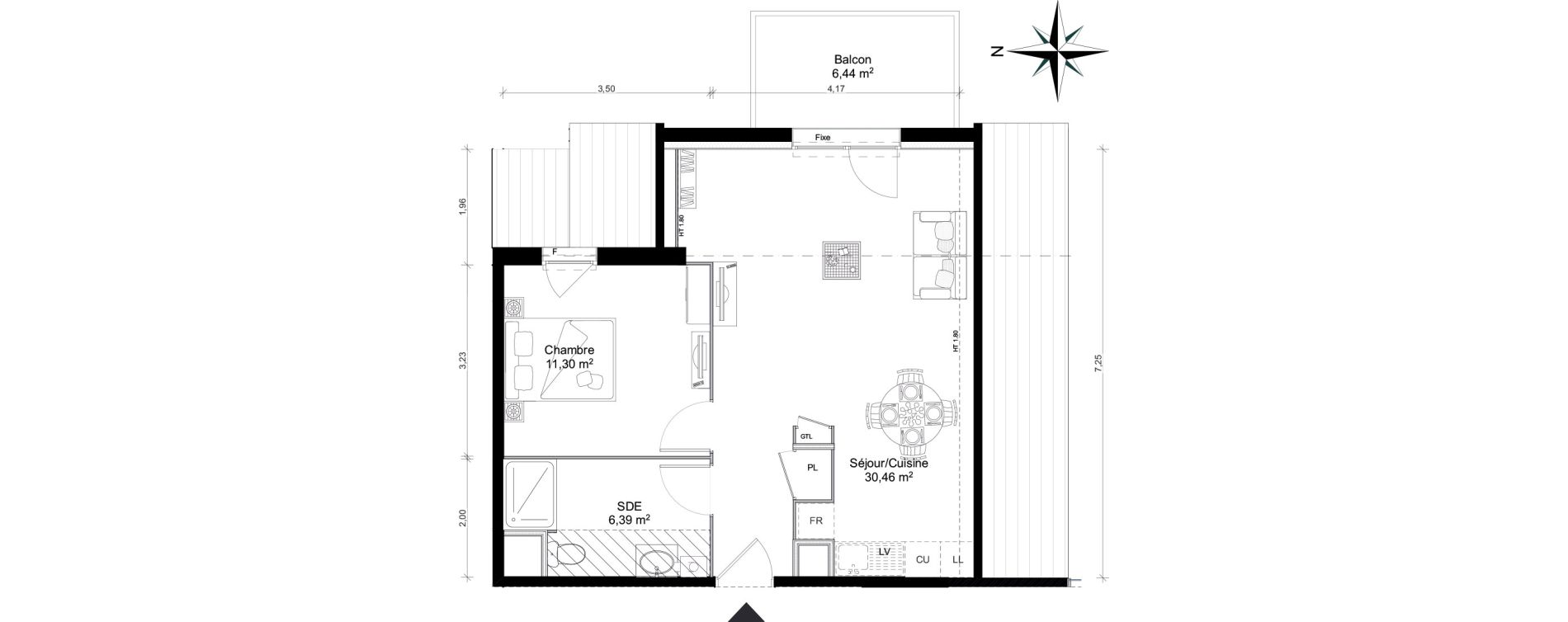 Appartement T2 de 48,15 m2 &agrave; Saint-Erblon Centre
