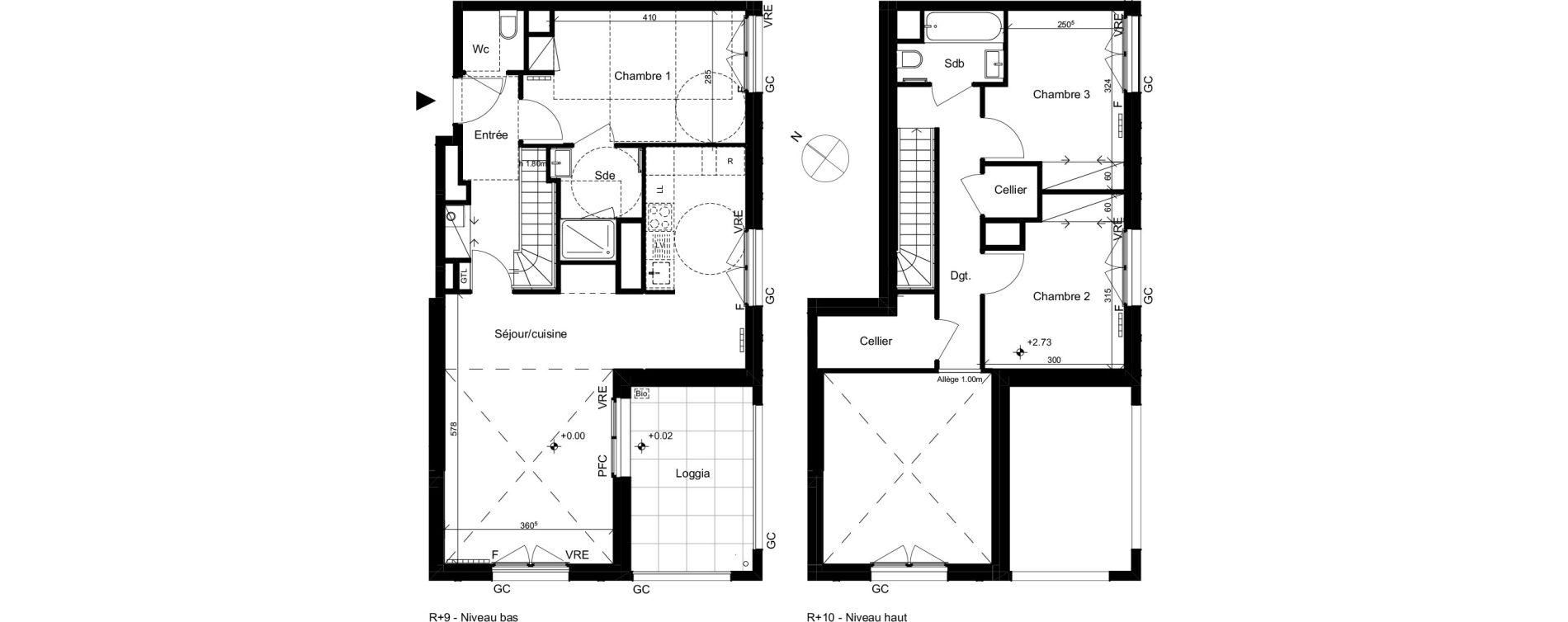 Duplex T4 de 90,98 m2 &agrave; Saint-Jacques-De-La-Lande Saint jacques de la lande la courrouze