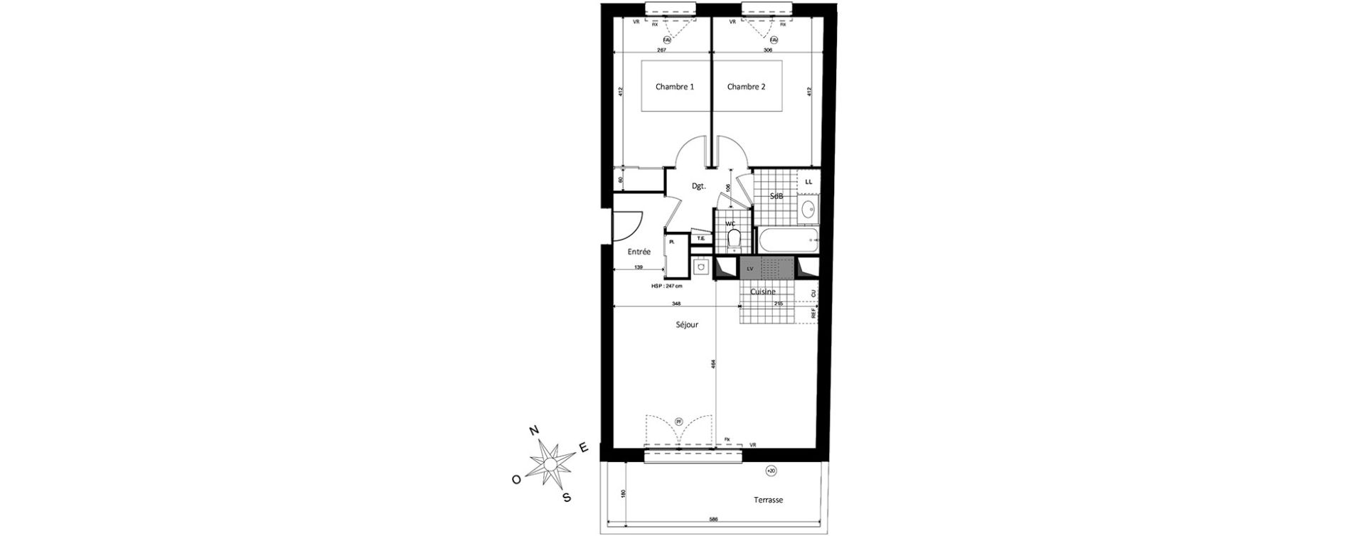 Appartement T3 de 64,75 m2 &agrave; Saint-Jacques-De-La-Lande Centre