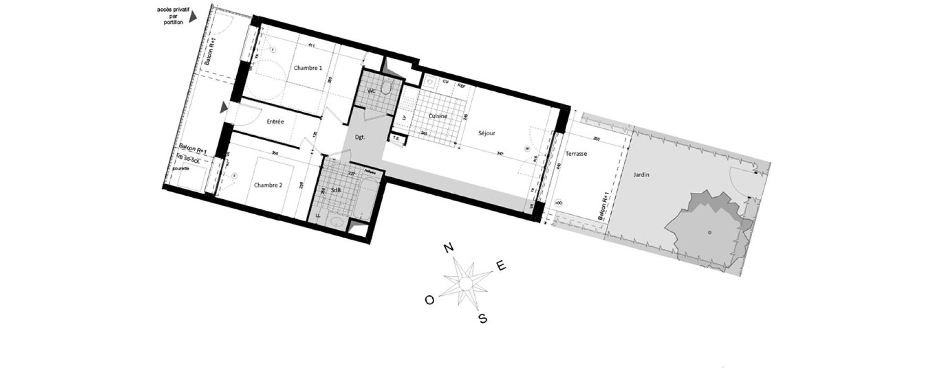 Appartement T3 de 61,00 m2 &agrave; Saint-Jacques-De-La-Lande Centre