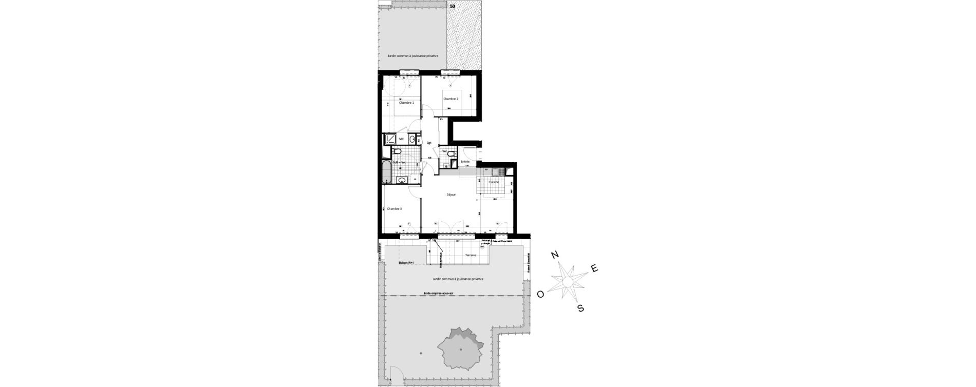Appartement T4 de 81,86 m2 &agrave; Saint-Jacques-De-La-Lande Centre