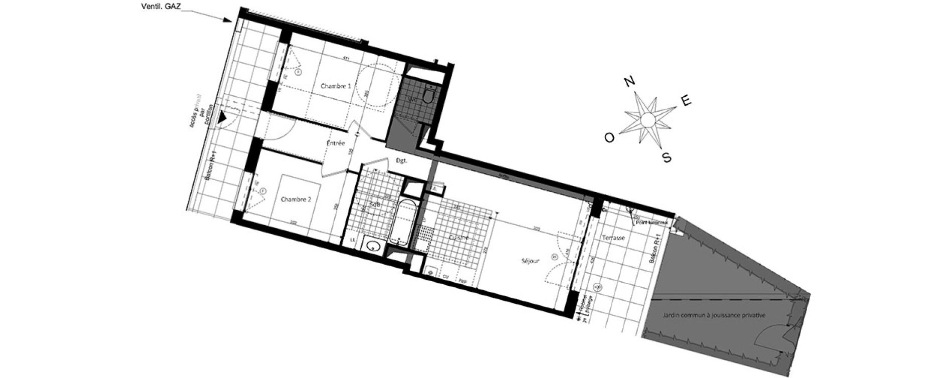 Appartement T3 de 59,20 m2 &agrave; Saint-Jacques-De-La-Lande Centre
