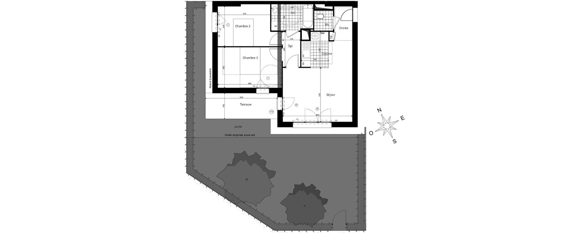 Appartement T3 de 62,56 m2 &agrave; Saint-Jacques-De-La-Lande Centre