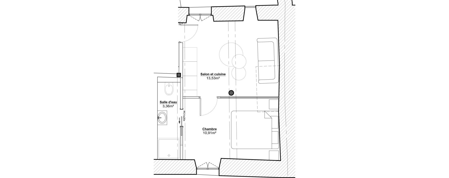 Appartement T2 de 27,80 m2 &agrave; Saint-Malo Saint-servan