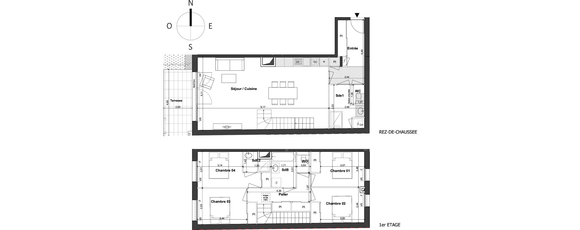 Duplex T5 de 112,25 m2 &agrave; Saint-Malo Param&eacute;