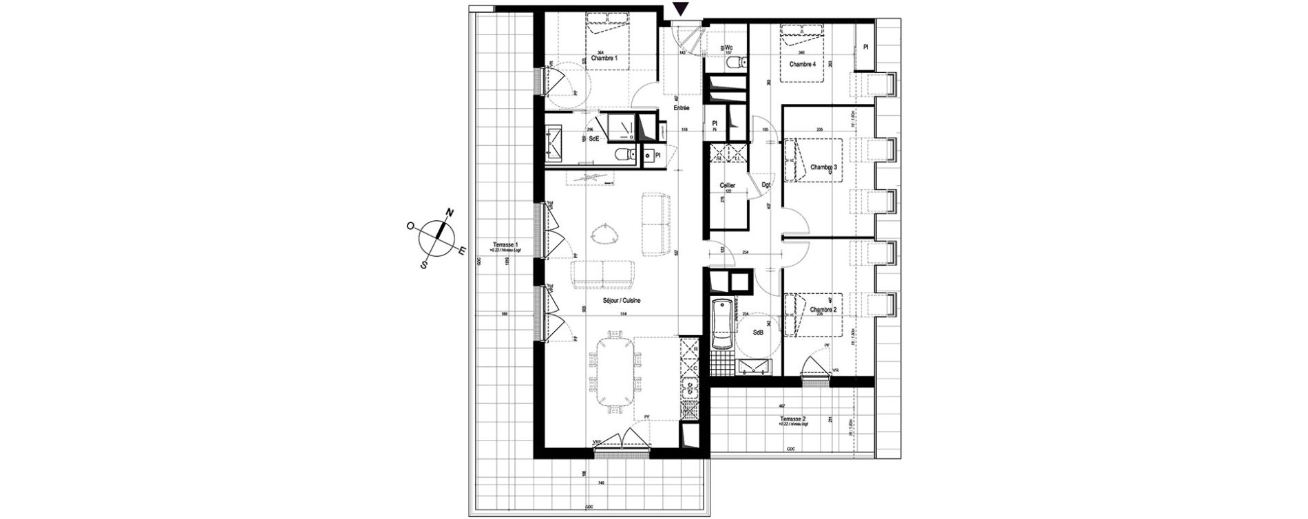 Appartement T5 de 119,12 m2 &agrave; Saint-Malo La marne