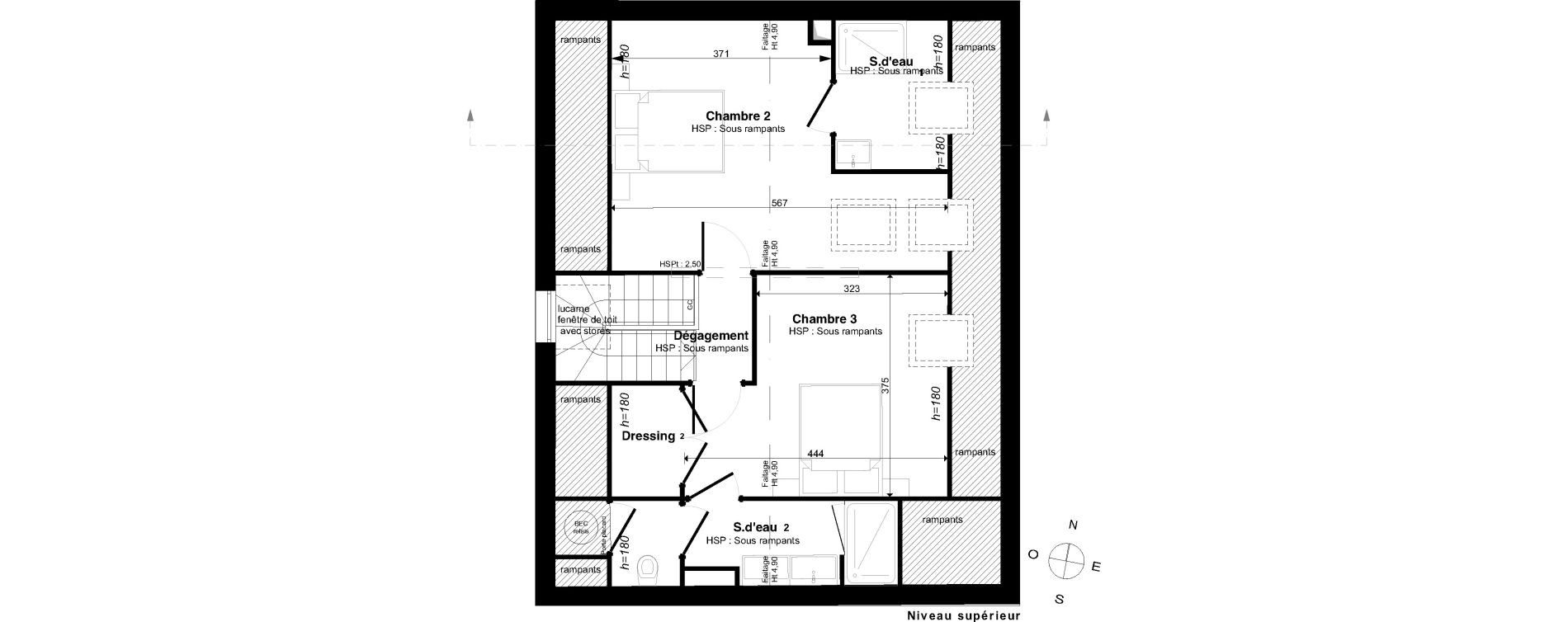 Duplex T4 de 115,34 m2 &agrave; Saint-Malo Intra-muros