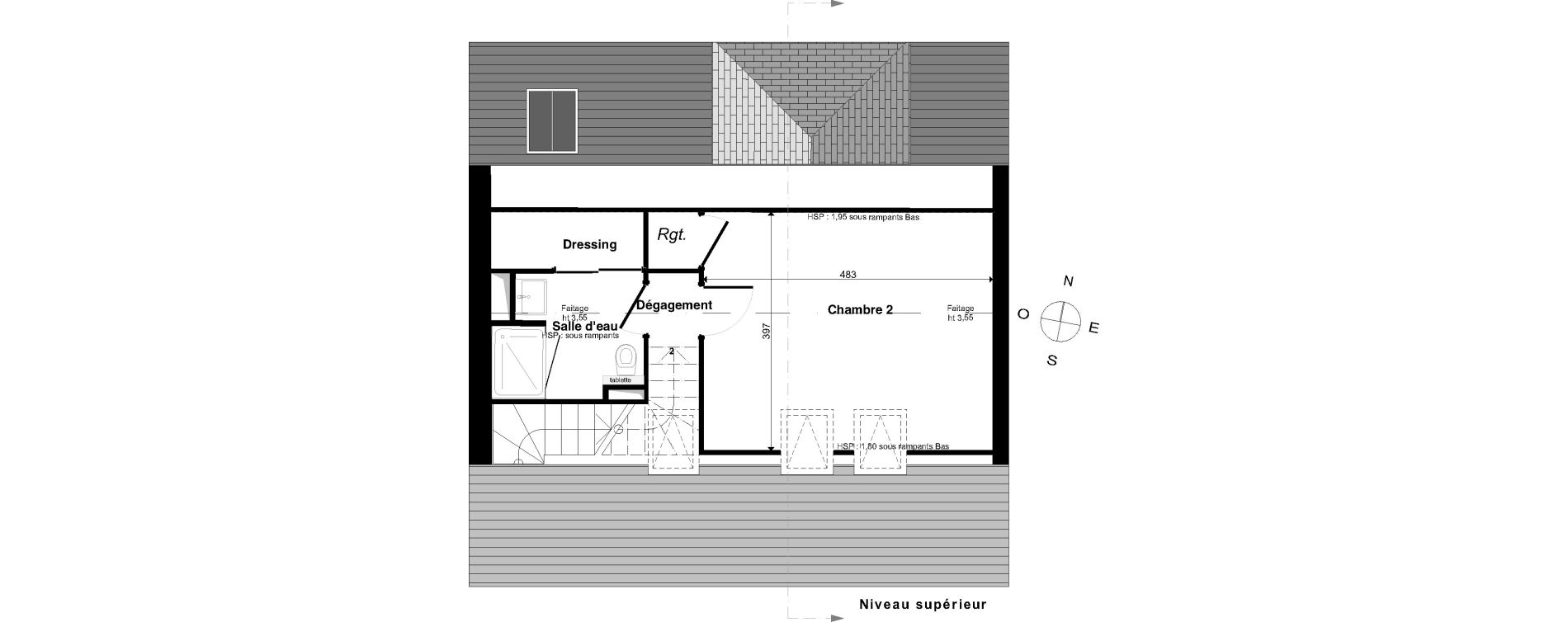 Duplex T3 de 100,20 m2 &agrave; Saint-Malo Intra-muros