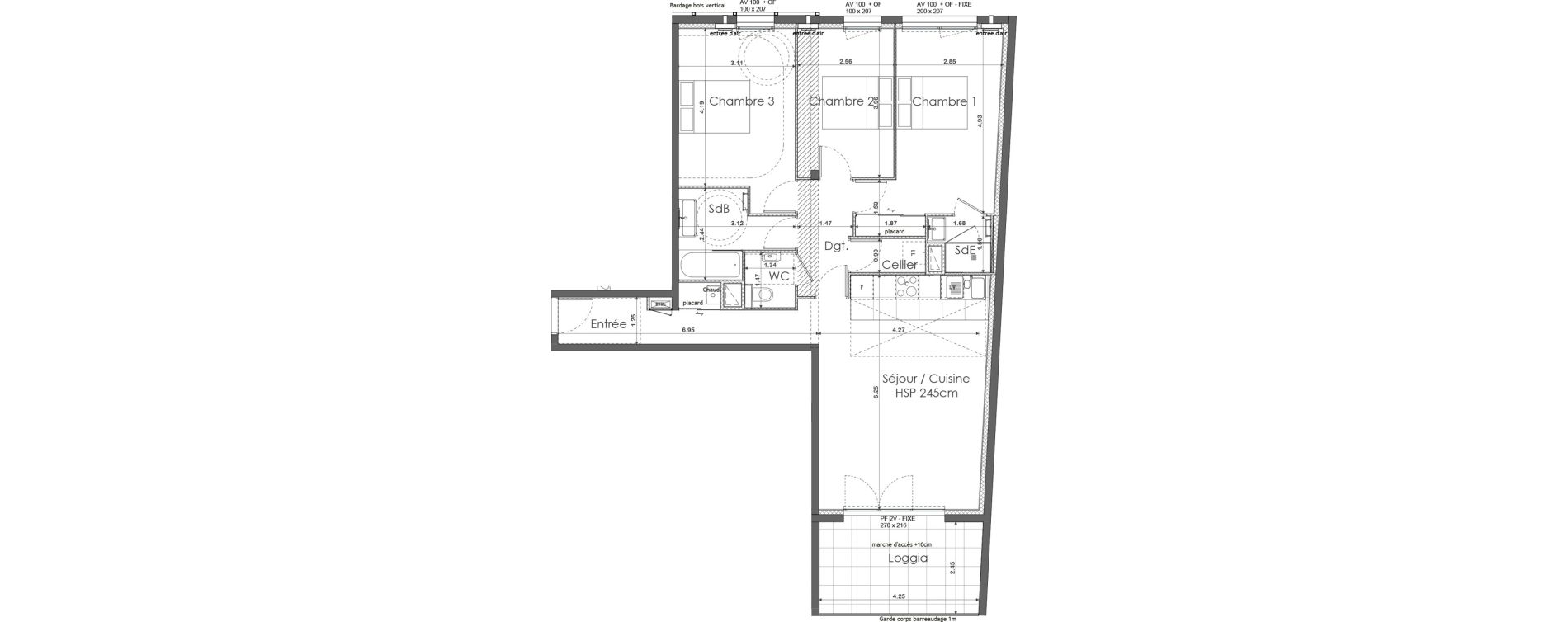 Appartement T4 de 90,50 m2 &agrave; Saint-Malo Saint-servan