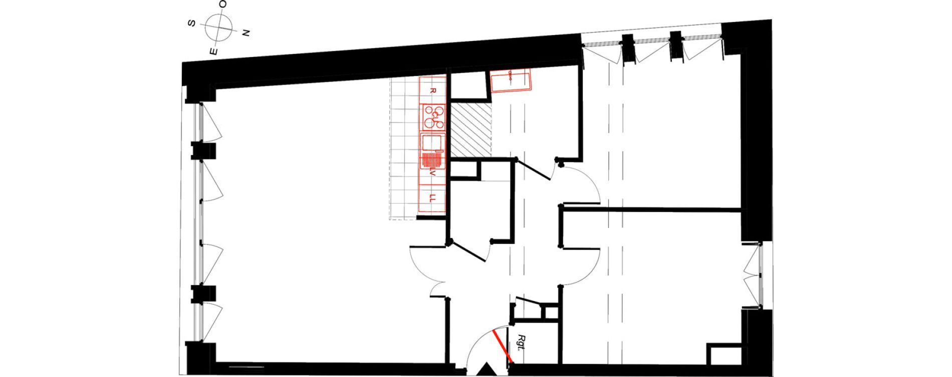 Appartement T3 de 71,54 m2 &agrave; Saint-Malo Intra-muros