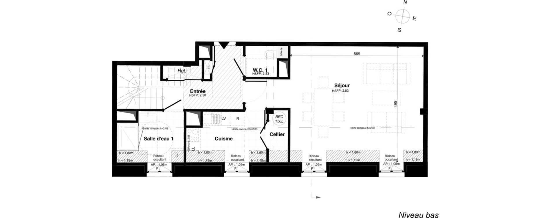 Appartement T4 de 115,81 m2 &agrave; Saint-Malo Intra-muros