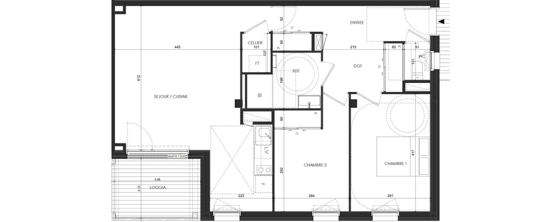 Appartement T3 de 69,50 m2 &agrave; Saint-Malo Lorette