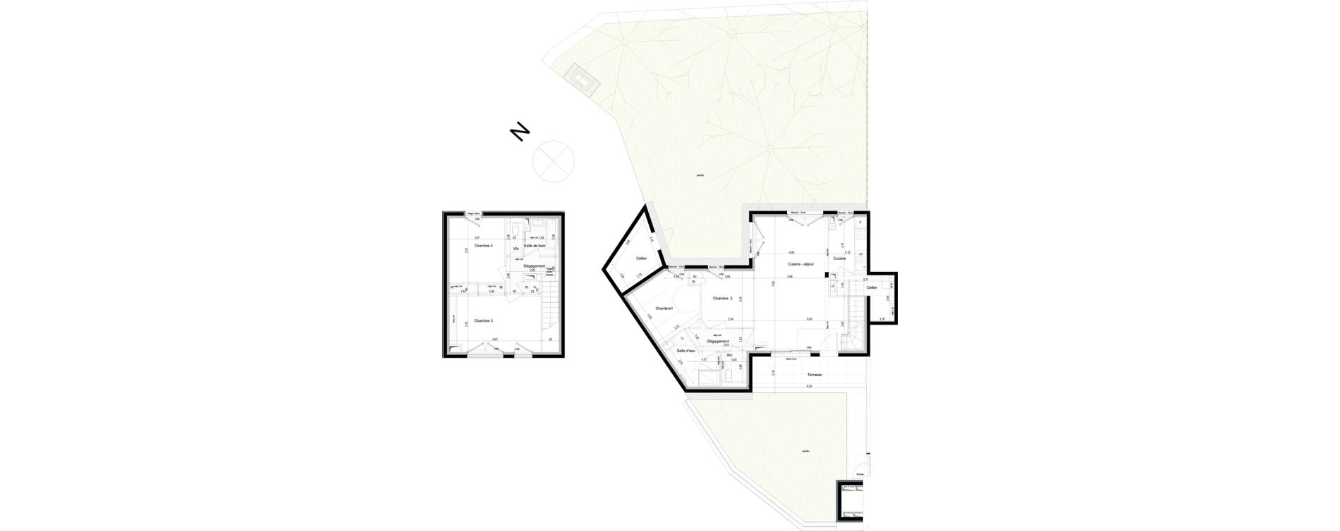 Duplex T5 de 116,67 m2 &agrave; Saint-Malo L'h&ocirc;pital