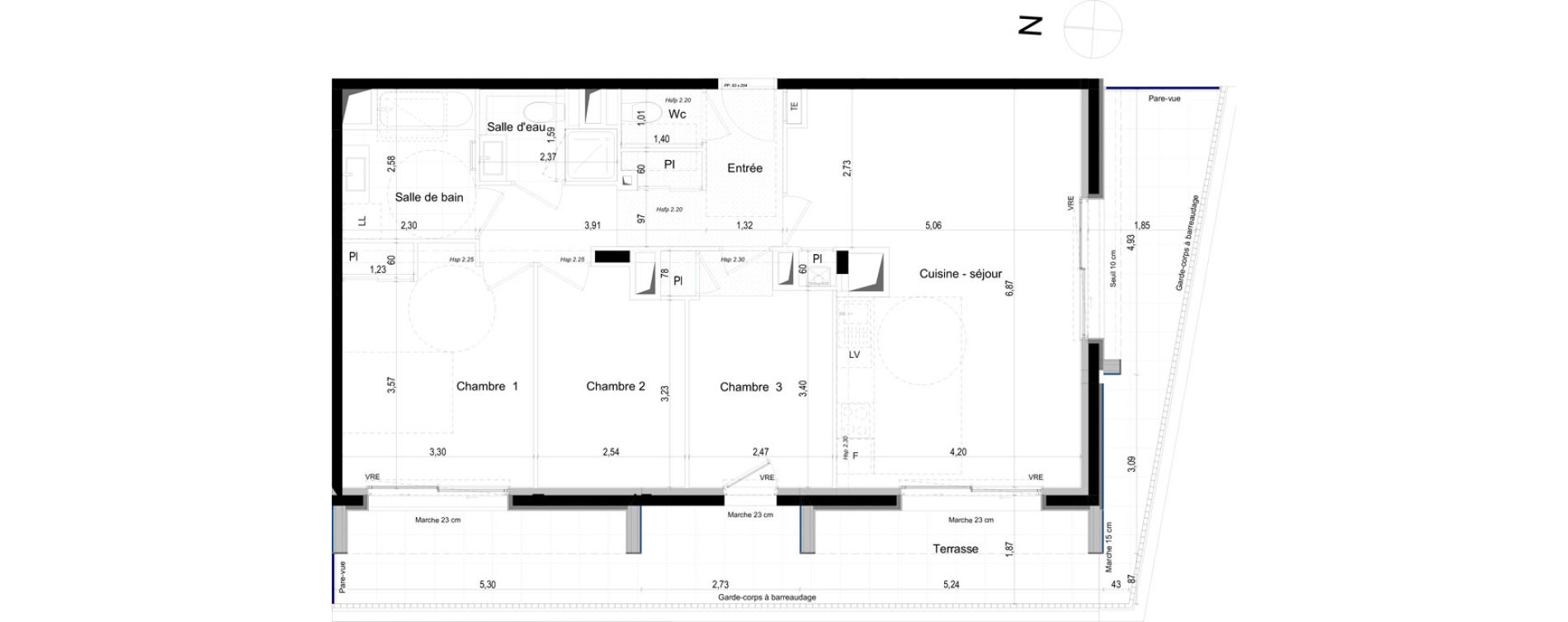 Appartement T4 de 82,14 m2 &agrave; Saint-Malo L'h&ocirc;pital