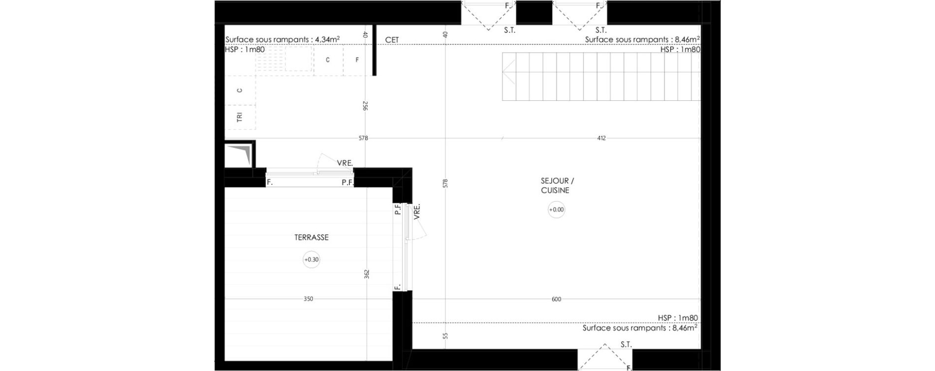 Duplex T4 de 105,16 m2 &agrave; Saint-Malo Le rosais