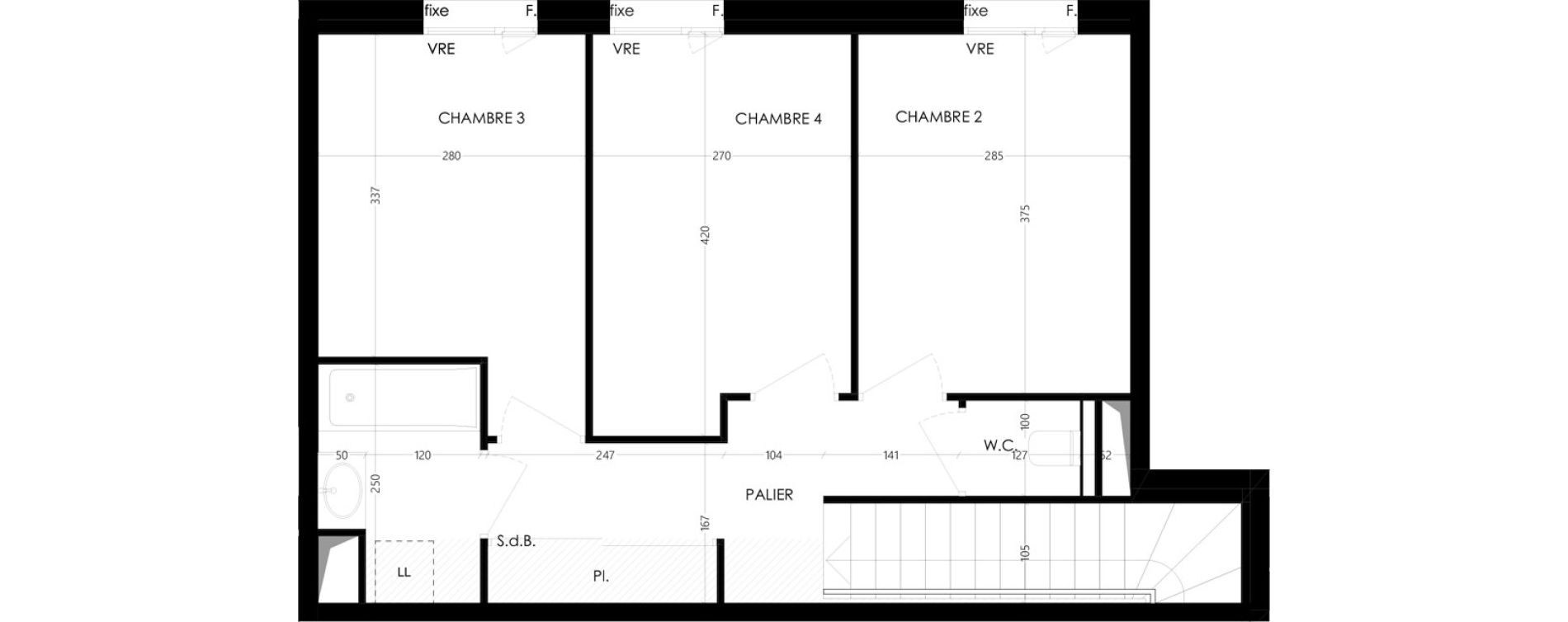 Duplex T5 de 101,49 m2 &agrave; Saint-Malo Le rosais