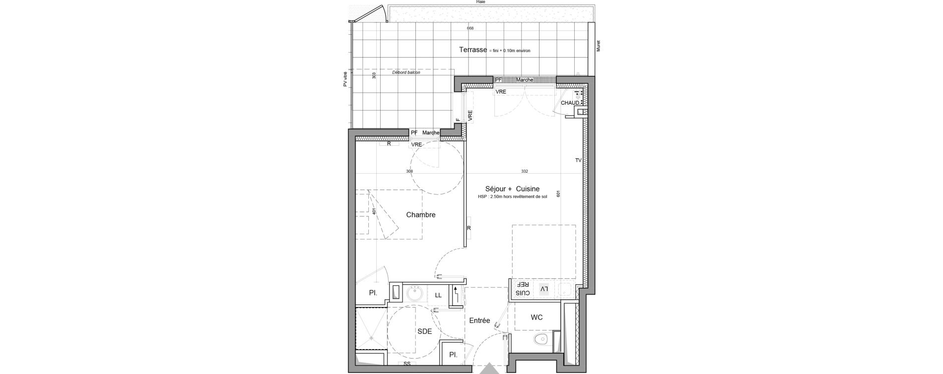 Appartement T2 de 42,42 m2 &agrave; Vezin-Le-Coquet Centre