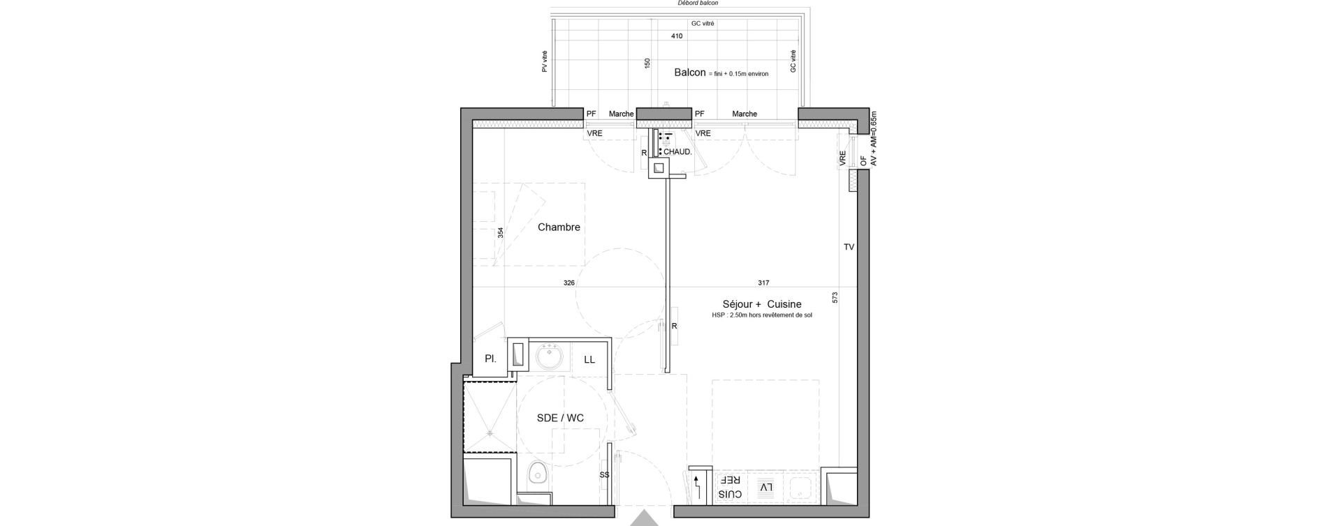 Appartement T2 de 39,01 m2 &agrave; Vezin-Le-Coquet Centre