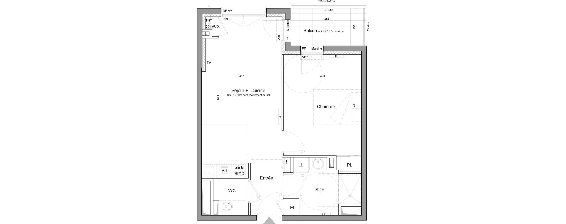 Appartement T2 de 42,06 m2 &agrave; Vezin-Le-Coquet Centre