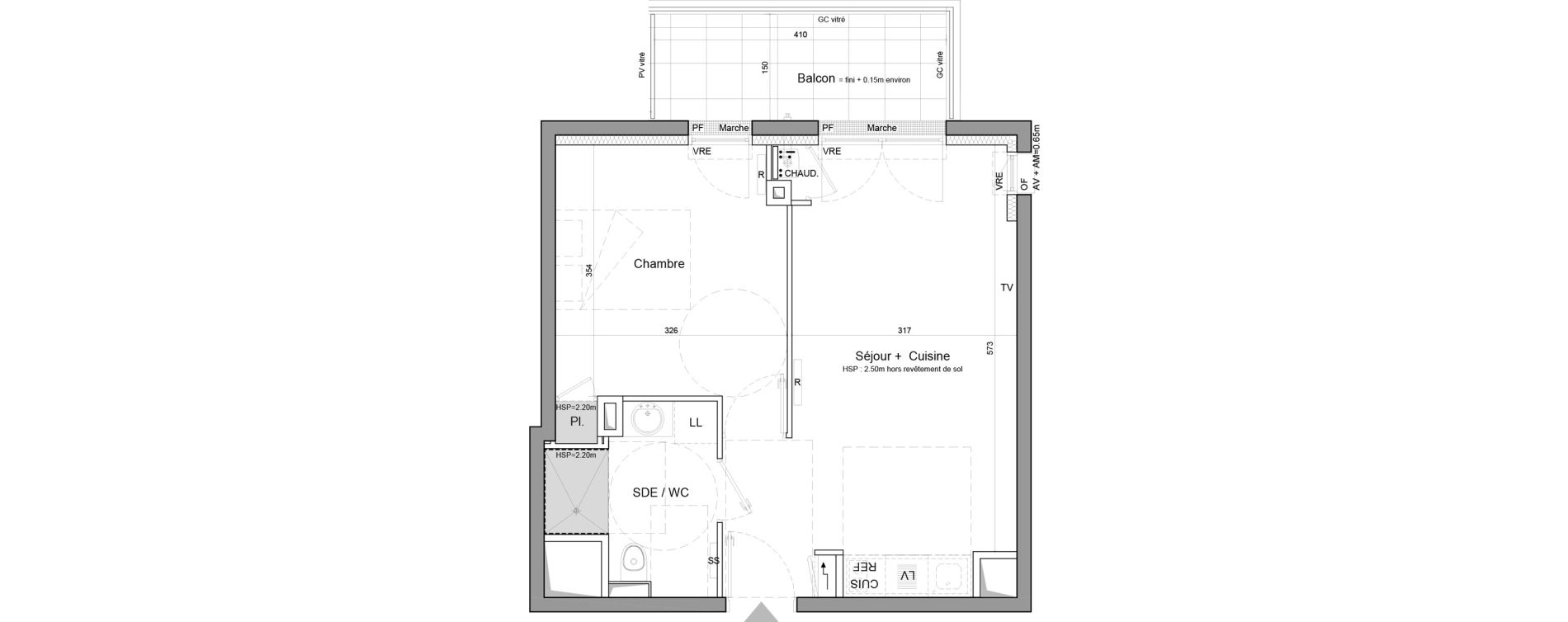 Appartement T2 de 39,01 m2 &agrave; Vezin-Le-Coquet Centre