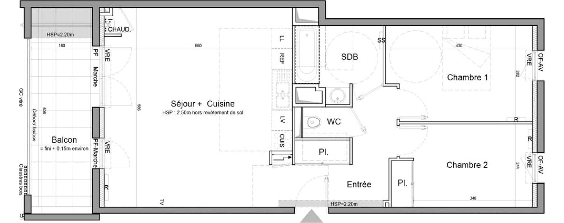 Appartement T3 de 67,01 m2 &agrave; Vezin-Le-Coquet Centre