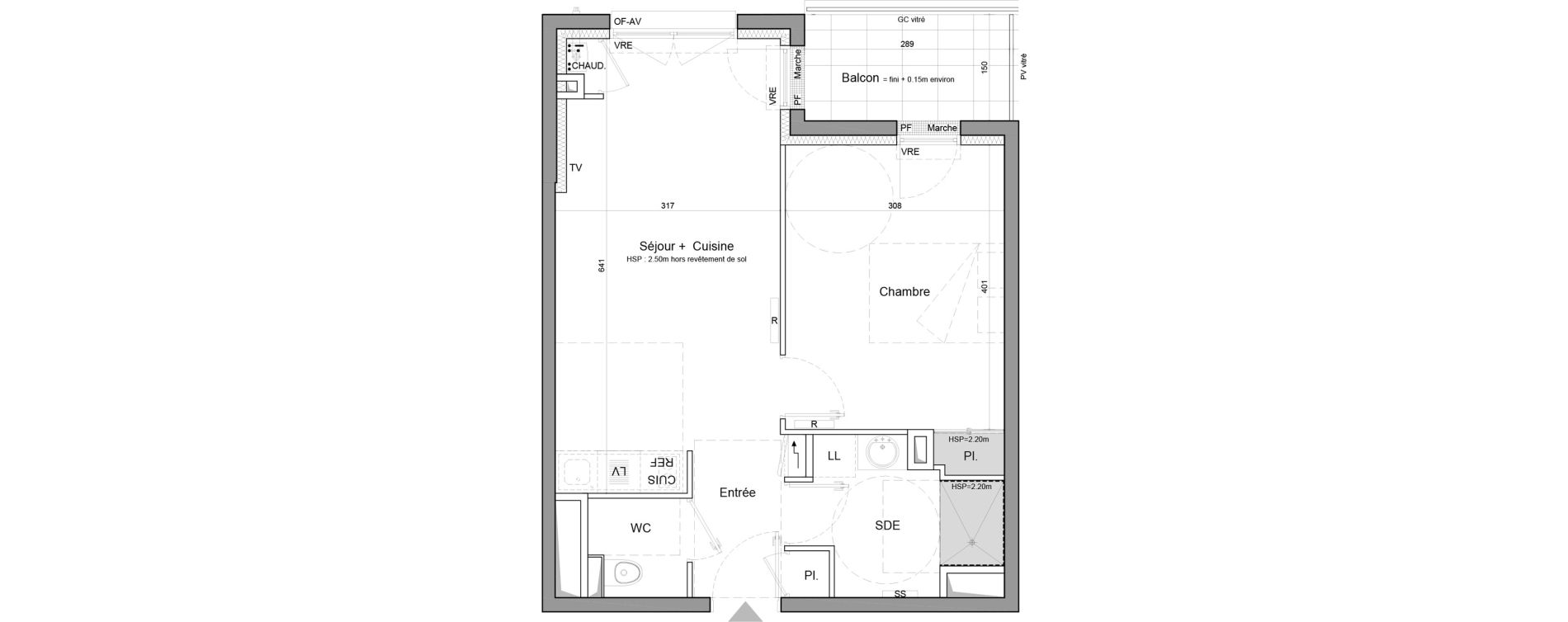 Appartement T2 de 42,06 m2 &agrave; Vezin-Le-Coquet Centre