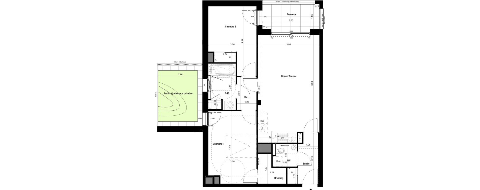 Appartement T3 de 65,53 m2 &agrave; Vitr&eacute; Centre