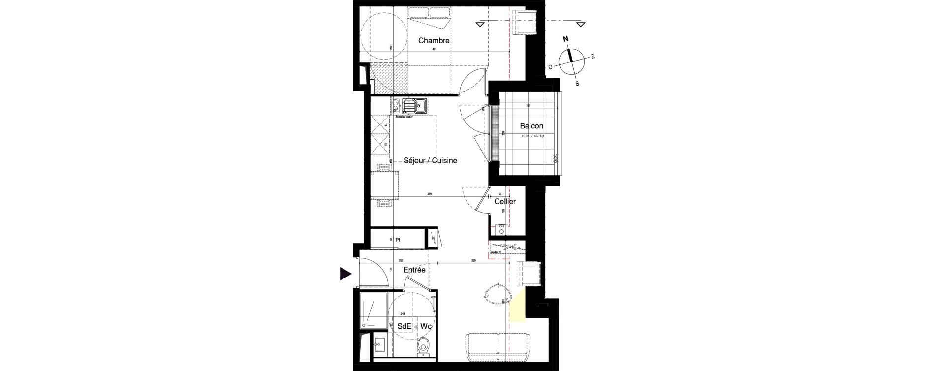 Appartement T2 de 47,34 m2 &agrave; Vitr&eacute; Centre