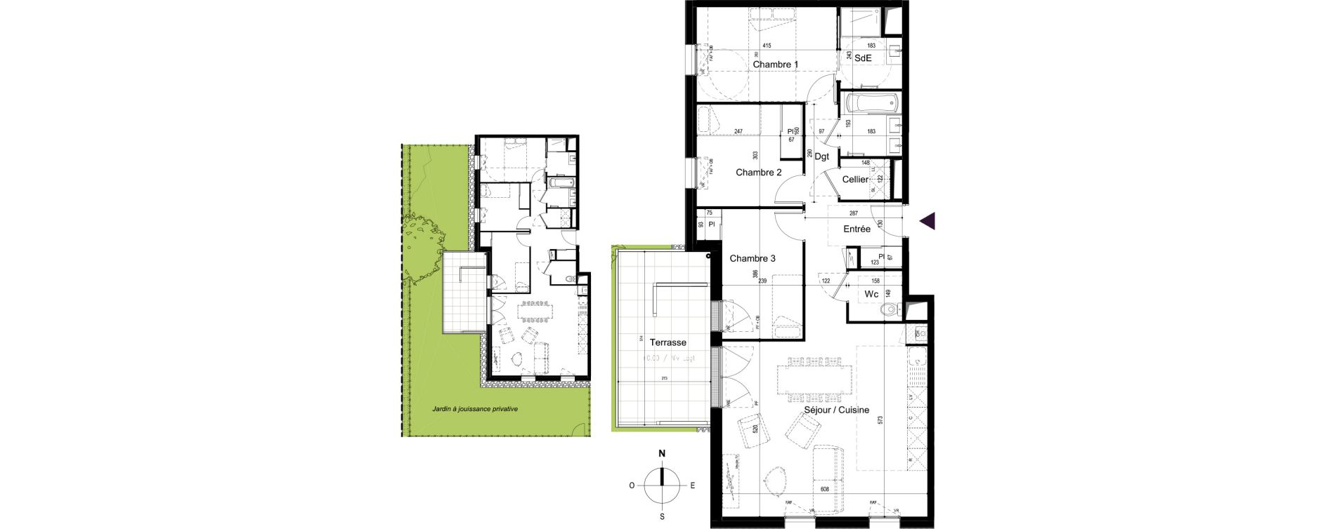 Appartement T4 de 86,32 m2 &agrave; Vitr&eacute; Centre