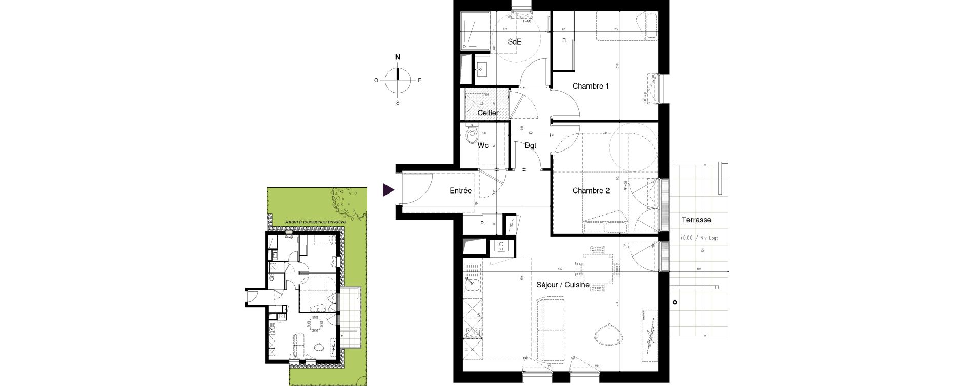 Appartement T3 de 65,81 m2 &agrave; Vitr&eacute; Centre