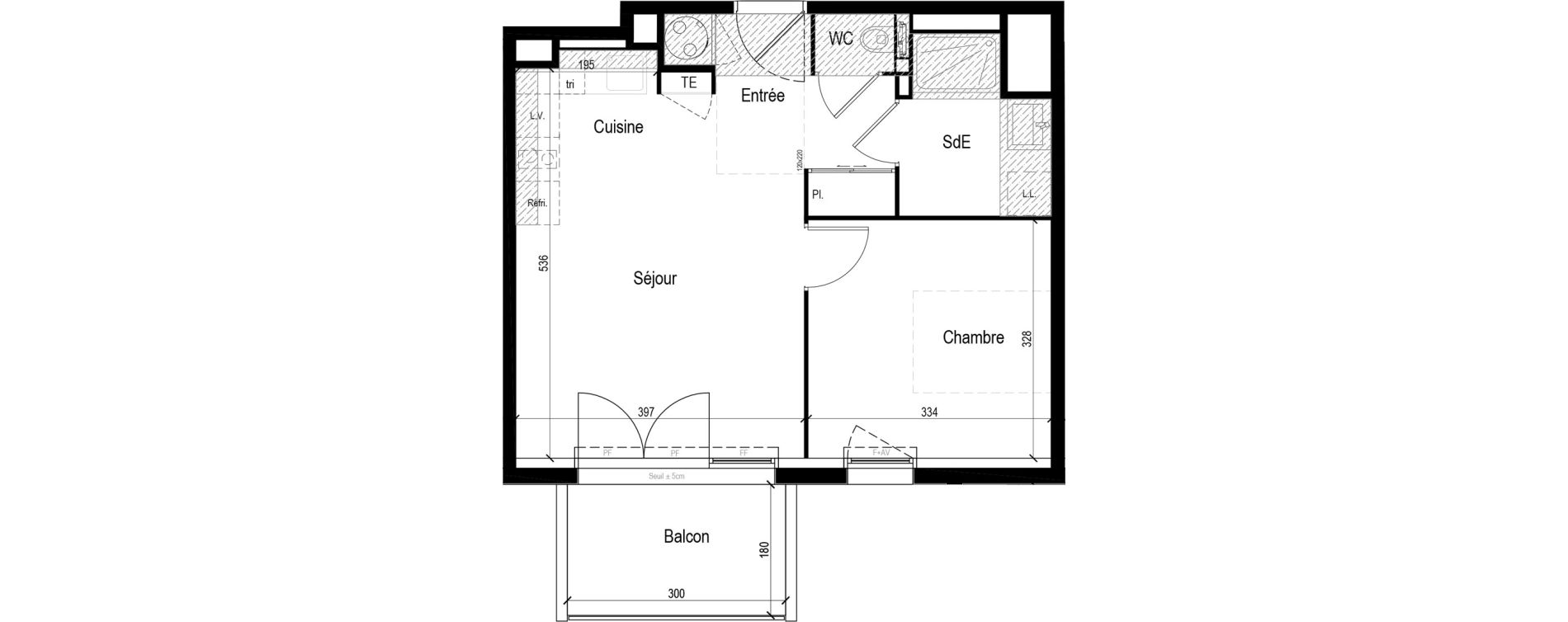 Appartement T2 de 41,65 m2 &agrave; Arzon Centre