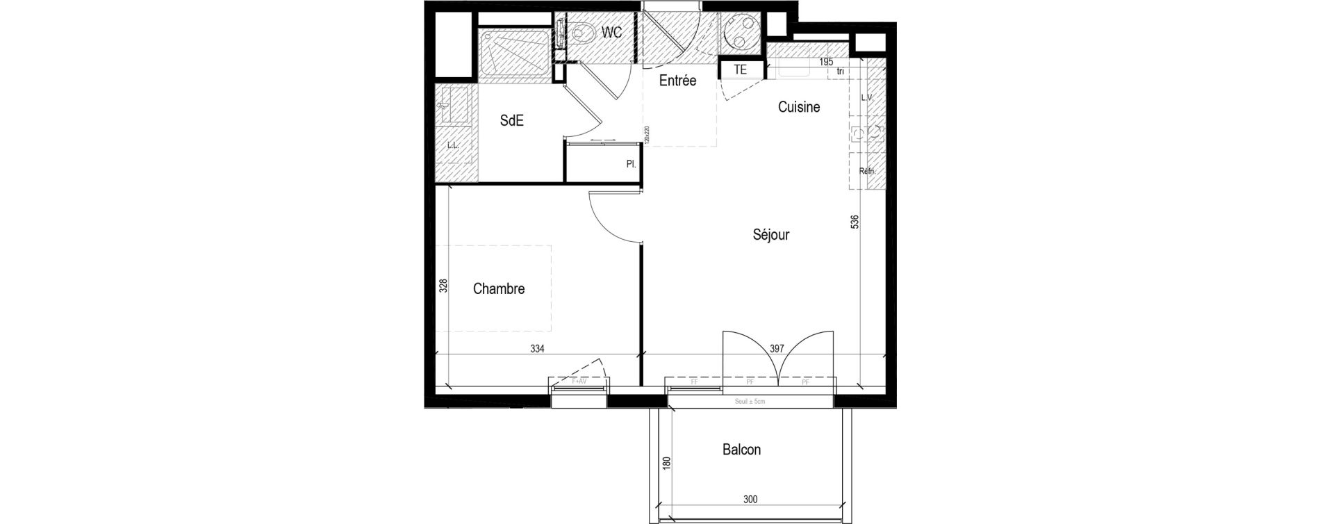 Appartement T2 de 41,64 m2 &agrave; Arzon Centre