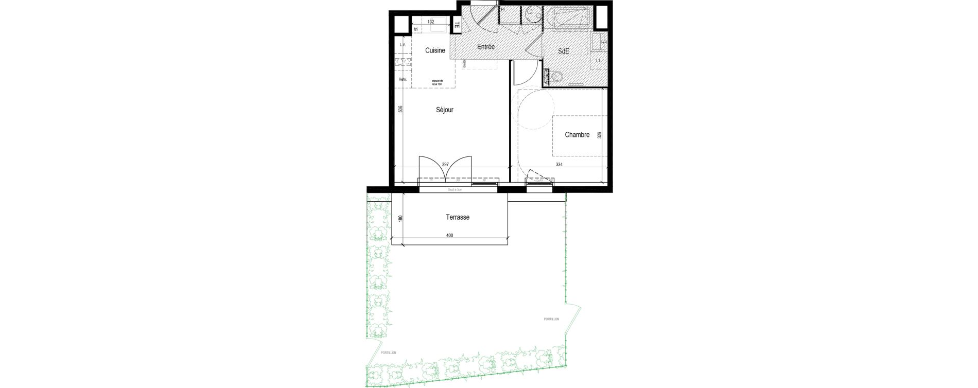 Appartement T2 de 42,48 m2 &agrave; Arzon Centre