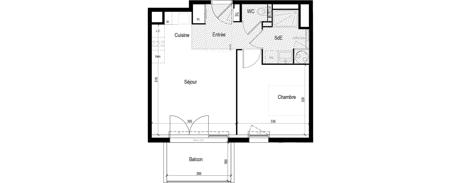 Appartement T2 de 41,89 m2 &agrave; Arzon Centre