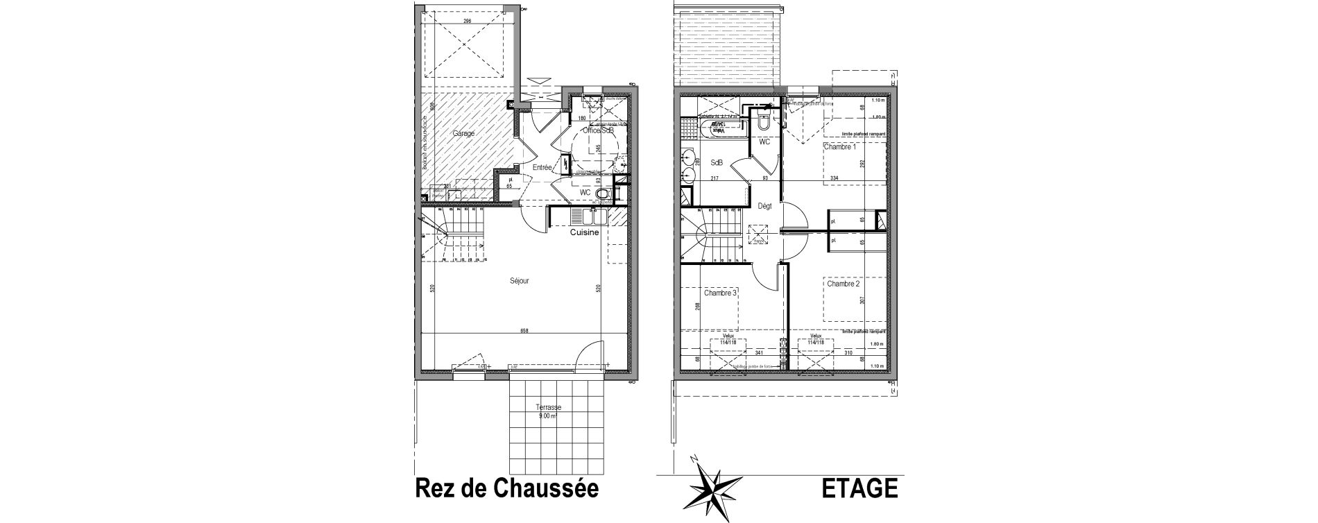 Maison T4 de 86,39 m2 &agrave; Baden Centre
