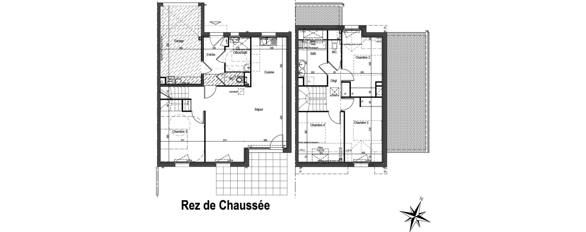 Maison T5 de 103,26 m2 &agrave; Baden Centre