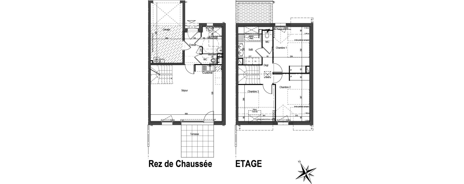 Maison T4 de 86,75 m2 &agrave; Baden Centre