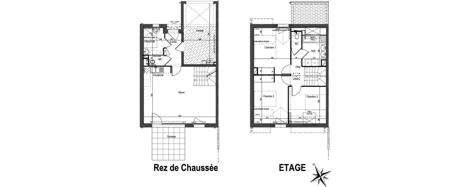 Maison T4 de 86,75 m2 &agrave; Baden Centre