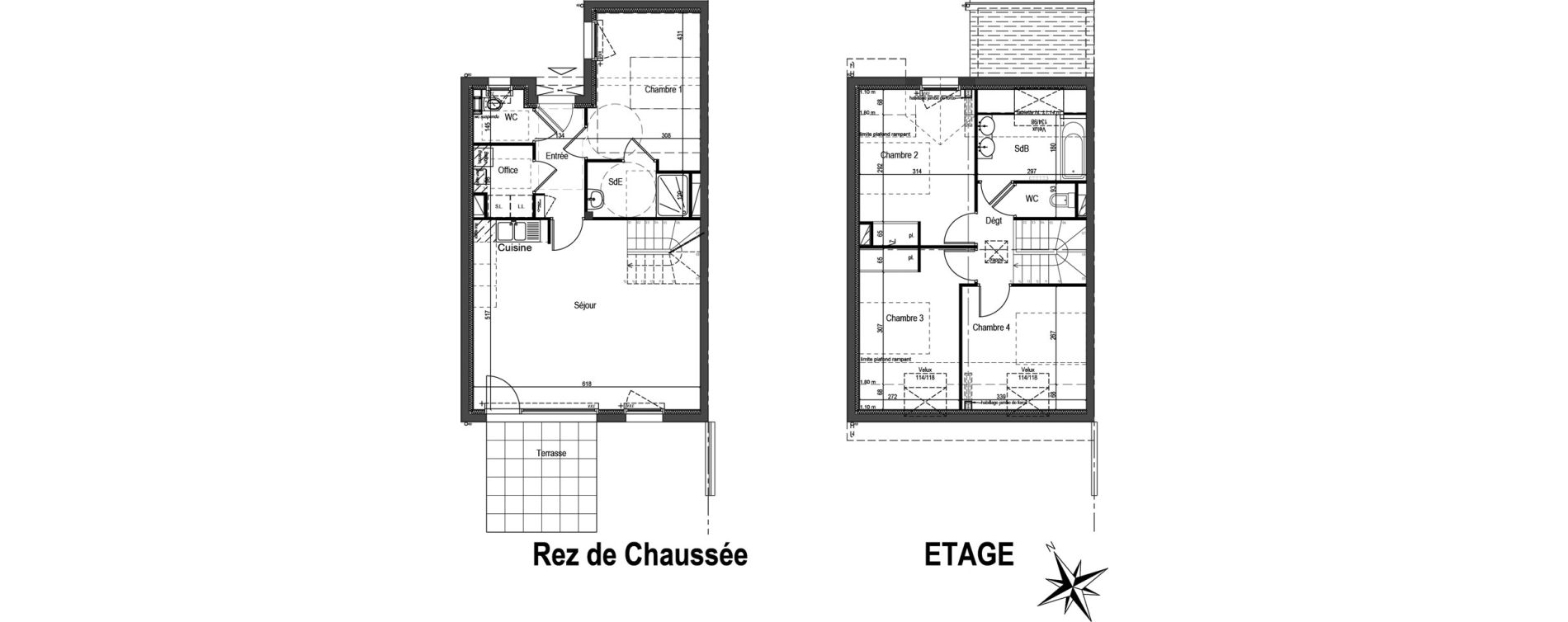 Maison T5 de 95,29 m2 &agrave; Baden Centre