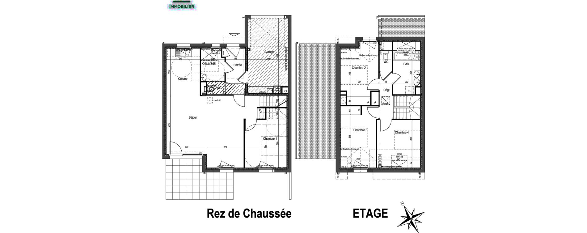 Maison T5 de 103,26 m2 &agrave; Baden Centre