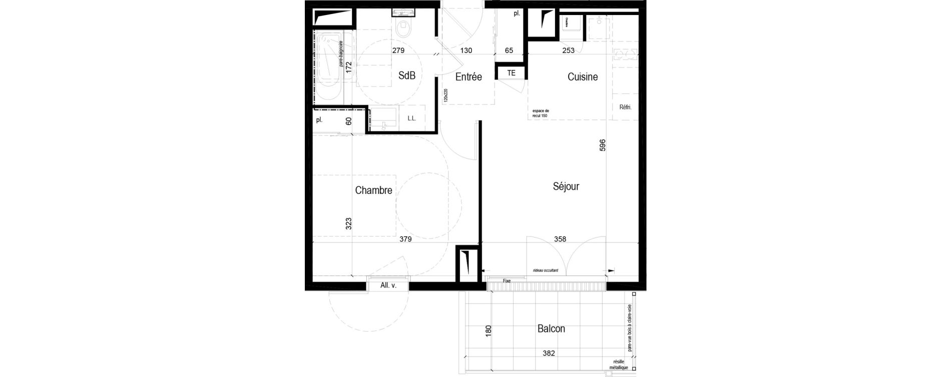 Appartement T2 de 42,55 m2 &agrave; Crach Centre