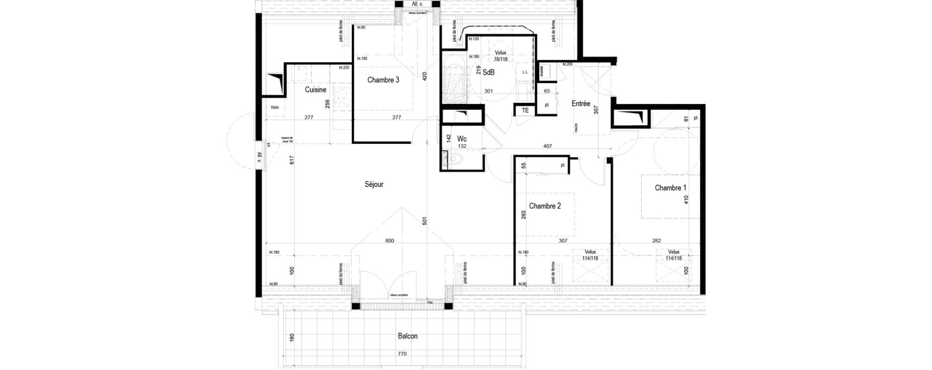Appartement T4 de 84,83 m2 &agrave; Crach Centre