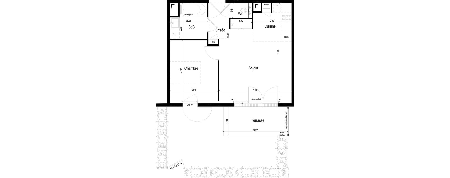 Appartement T2 de 44,02 m2 &agrave; Crach Centre