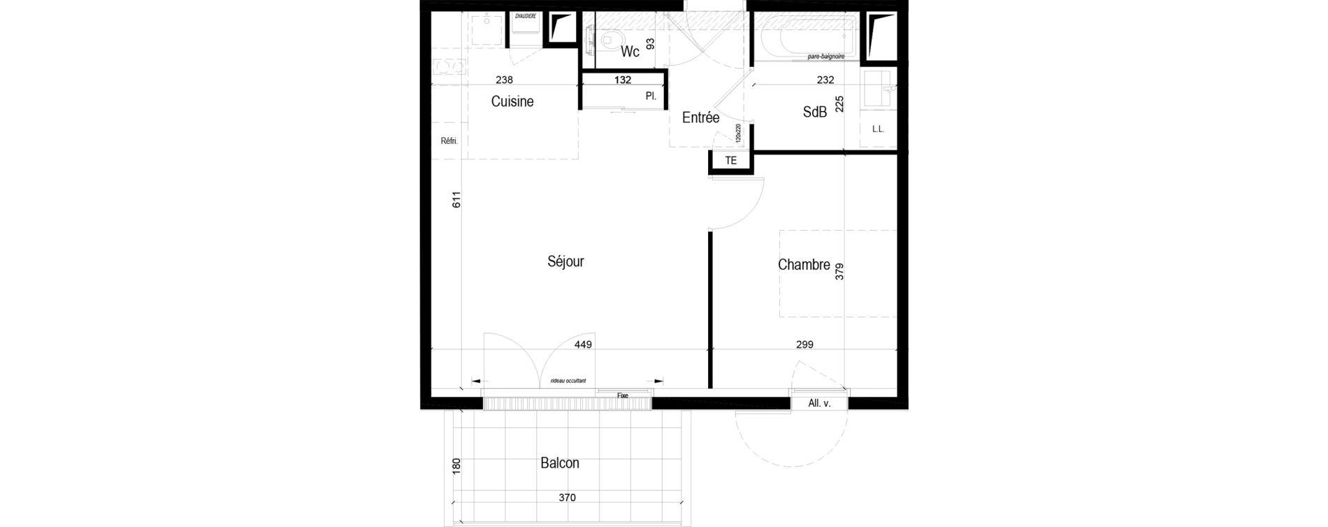 Appartement T2 de 44,03 m2 &agrave; Crach Centre