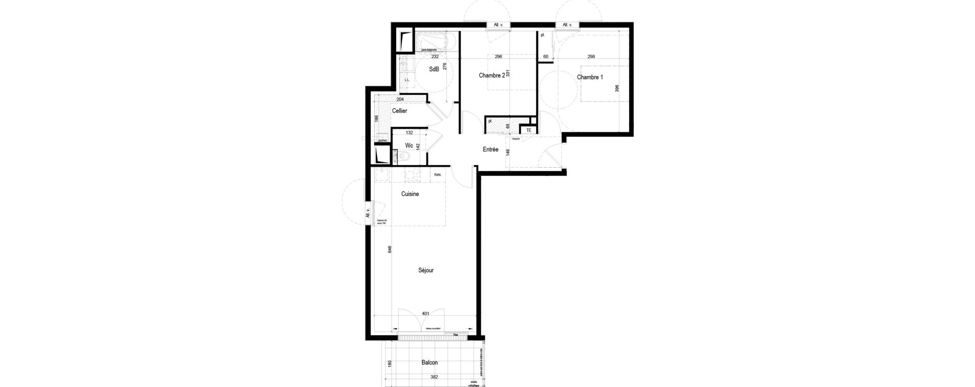 Appartement T3 de 70,33 m2 &agrave; Crach Centre