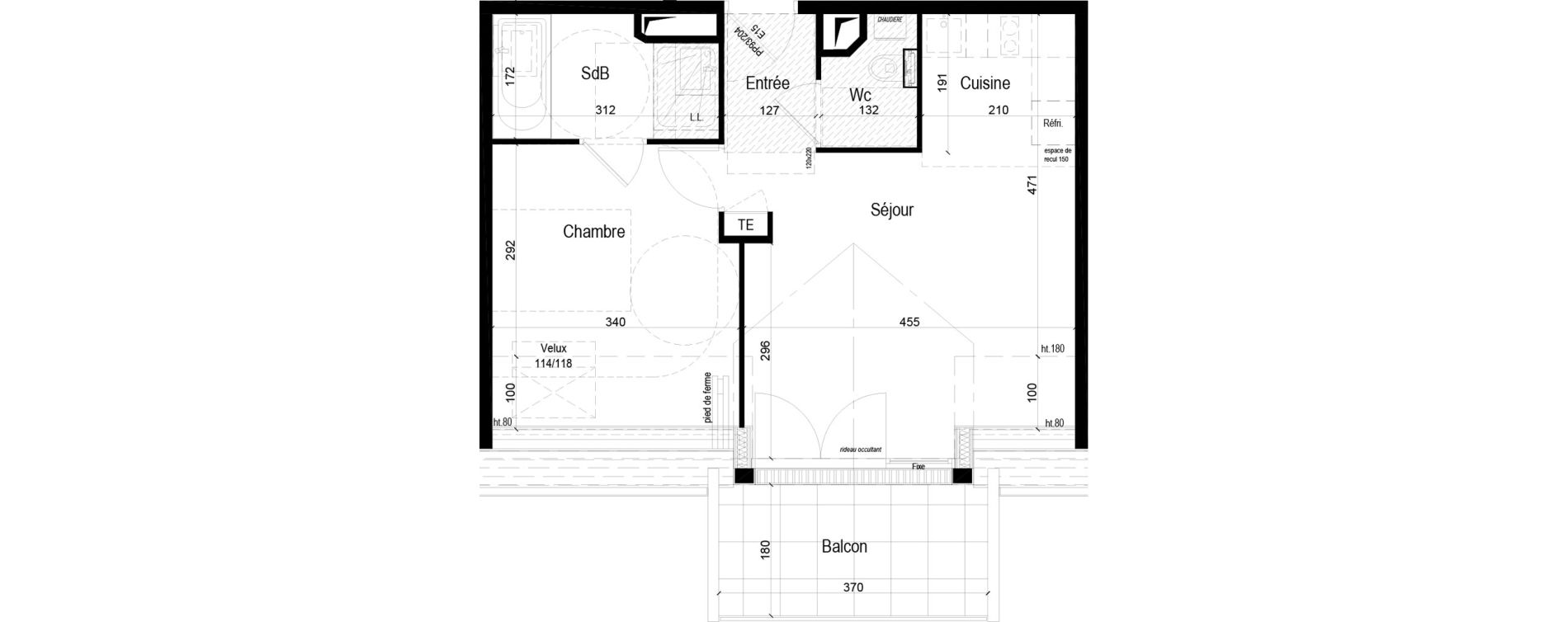 Appartement T2 de 39,64 m2 &agrave; Crach Centre